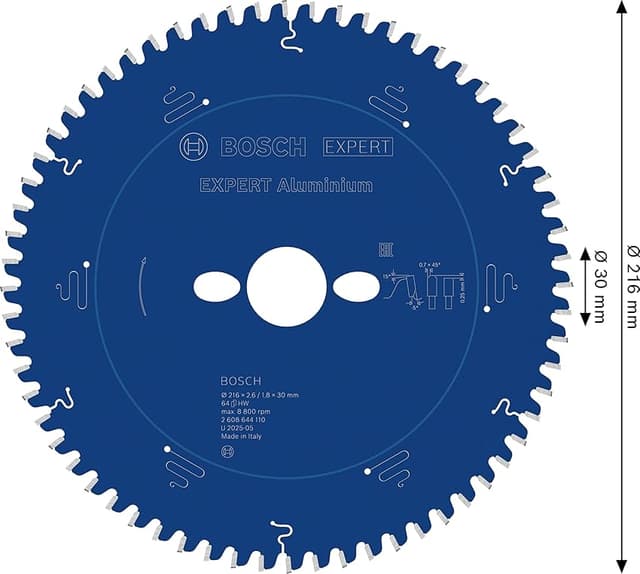 Detalle de Bosch 1x Hoja de sierra EXPERT Aluminium para aluminio ÎØ mm