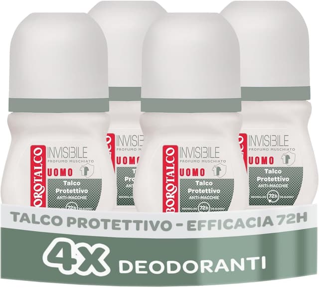 Imagen de Borotalco Deodorante Uomo Roll-On 72h 4x50 ml en OfertitasTOP