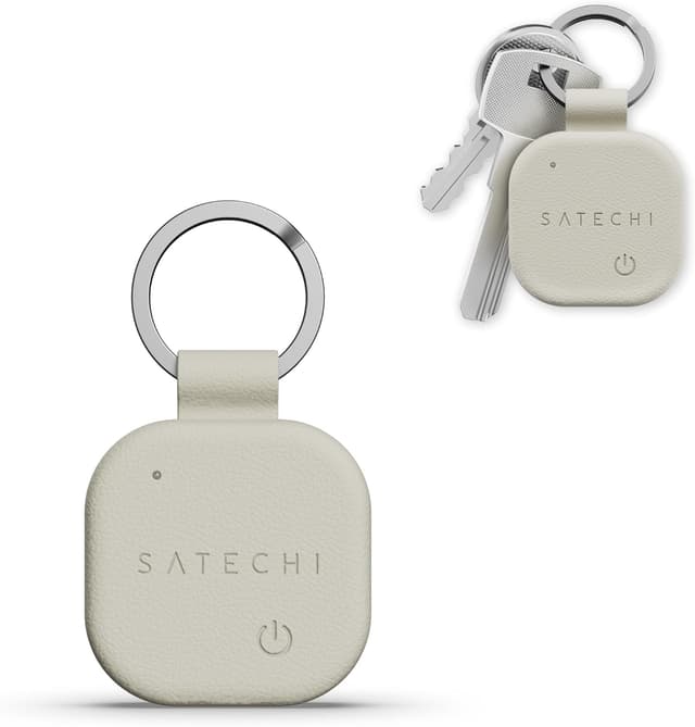 Detalle de SATECHI FindAll localizzatore per chiavi con Apple Find My, ricarica wireless e avviso acustico potente (beige)