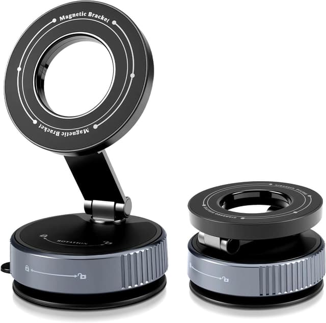Detalle de QIQIAZI Vakuum-Magnet Handyhalterung fürs Auto für Mag-Safe: 360° drehbar & faltbar