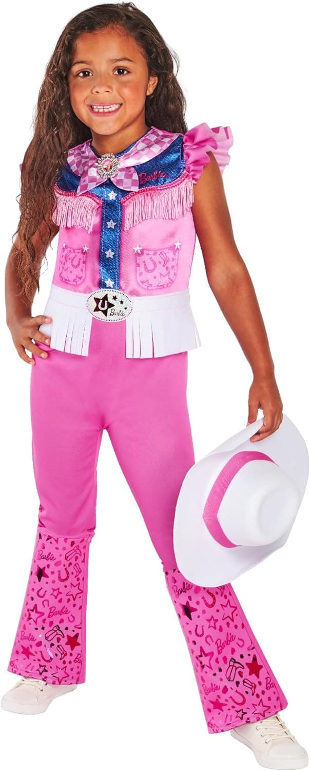 Detalle de Rubie’s Barbie Cowgirl Costume for Kids 3‑piece