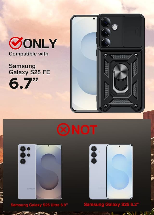 Thumbnail 1 de LeYi Samsung Galaxy S25 Edge rugged case with 2 tempered glass protectors