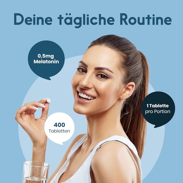 Thumbnail 2 de Melatonin Tabletten 0,5 mg – 400 Stück
