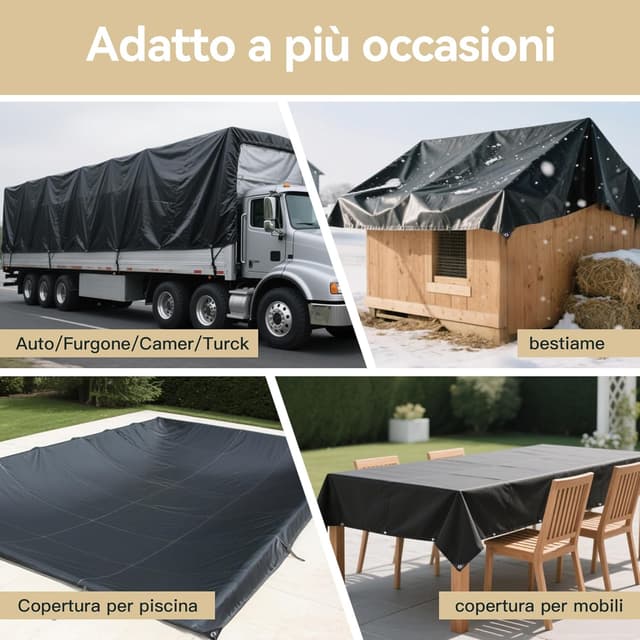 Thumbnail 5 de COVALL Telone 3x4 m 110 g/m² nero