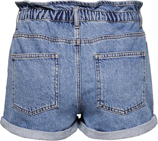 Detalle 2 de ONLY Women’s Onlcuba Life Paperbag DNM Shorts (Denim Medium Blue)