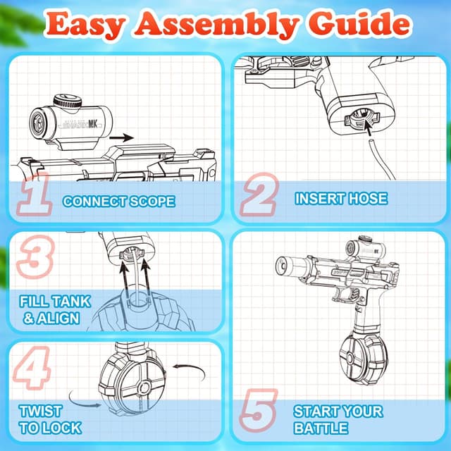 Detalle 2 de StimuVariety pistolet à eau électrique 2 pack