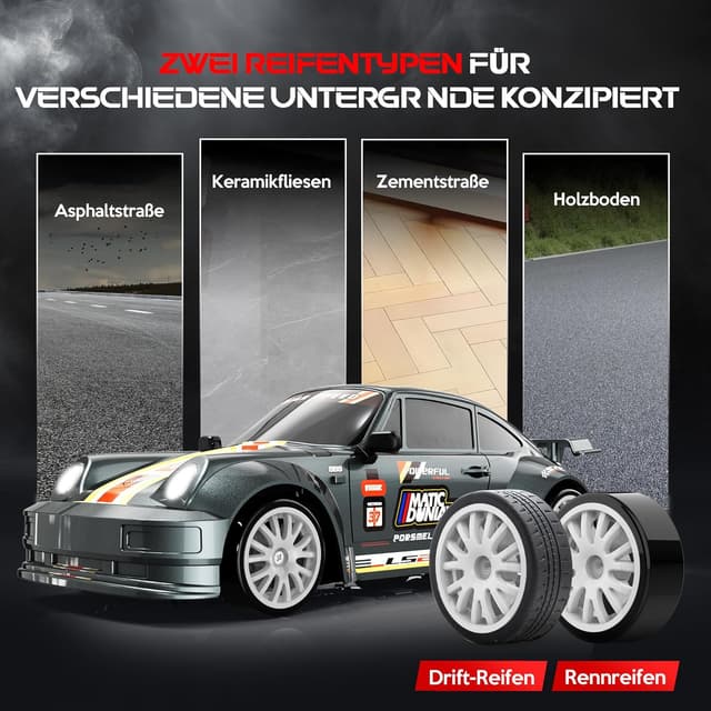 Thumbnail 4 de HappyGoLucky Mini RC Drift Auto 1:24