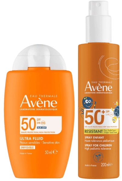 Detalle de Avène Ultra Fluid Invisible SPF50 y Spray Niños 200 ml ☀