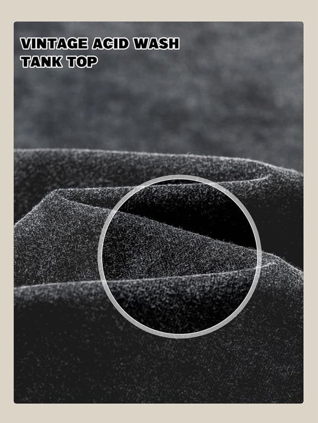 Detalle de SnowElve Men’s Workout Tank Tops Muscle Shirt (Acid Wash, Sleeveless)