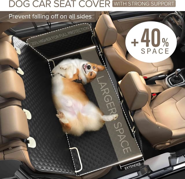 Detalle de SHARLOVY dog car seat cover extender 63x52in