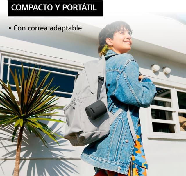 Detalle 2 de Sony SRS-XB100 Altavoz Bluetooth, Resistente al Agua y Polvo 💧