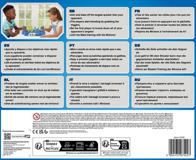 Detalle 2 de EPOCH Games 7522 Minions AVL Blast Training – Party-Spiel für 2 Spieler ab 5 Jahren