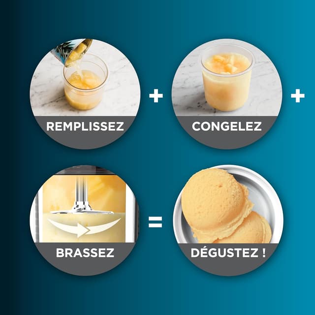 Detalle de Ninja CREAMi NC302EU, machine à crème glacée et desserts glacés noire/argent – 7 programmes, 1,4 L