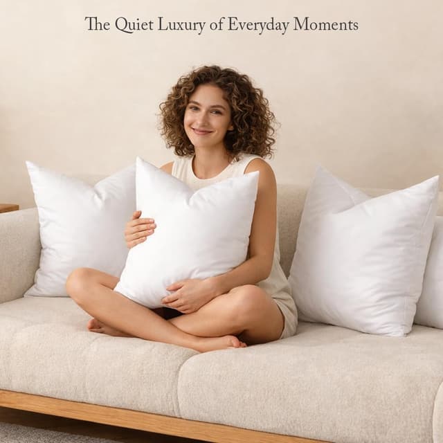 Detalle 2 de puredown Natural Feather Down Pillow Insert 20 x 20