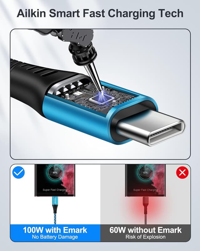 Thumbnail 4 de AILKIN 100W USB C Cable 6ft 🔌