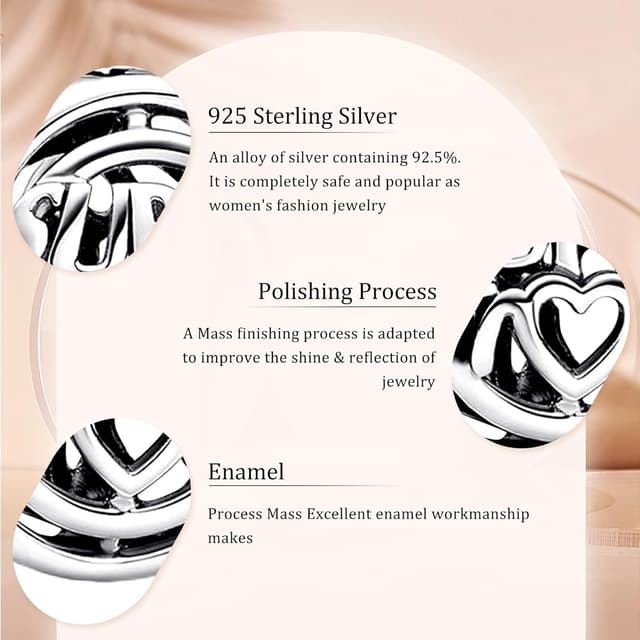 Detalle de Charm HAEPIAR in argento sterling 925 con orsetto/dog dangle per bracciale e collana