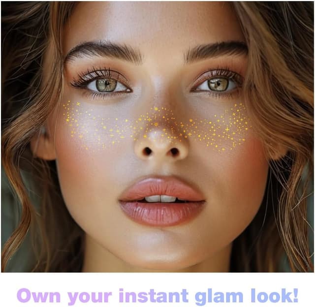 Thumbnail 6 de AOOWU 20PCS Lentiggini Glitter tatuaggi facciali 20 pz