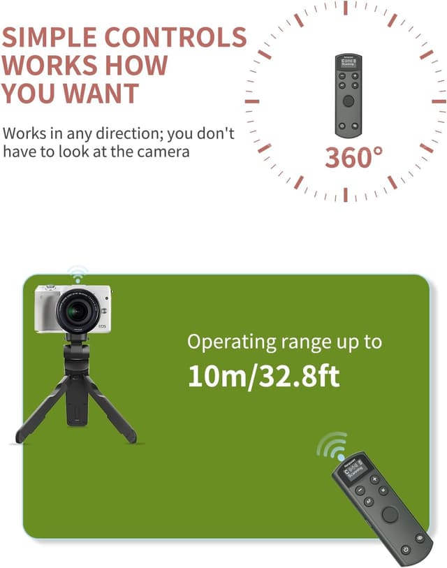 Detalle 1 de Hanpusen kabelloser Fernauslöser für Canon-Kameras