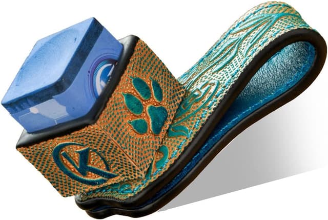 Detalle de KONLLEN magnetischer Billardkreidehalter aus Leder mit starkem Magnet