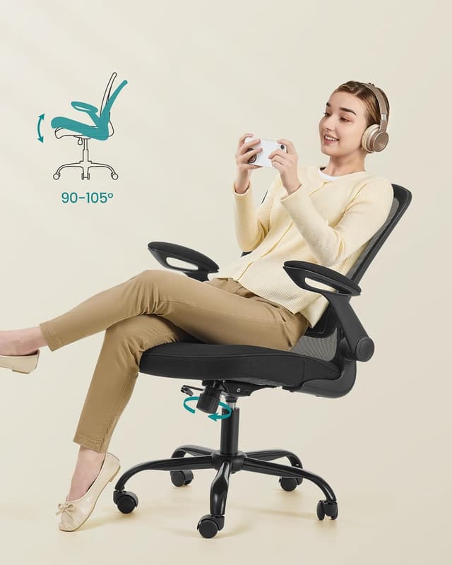 Detalle 2 de SONGMICS OBN037BKV2 Silla de oficina 53 cm