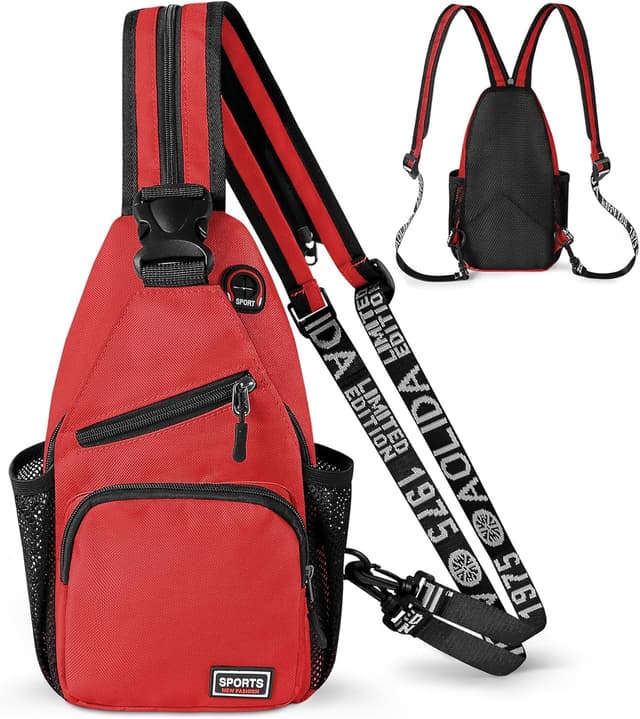 Detalle de Geestock convertible crossbody sling bag for men & women – waterproof daypack/chest bag