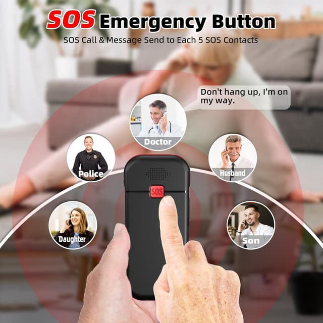 Detalle 1 de Telefono 4G per anziani T190 con SOS