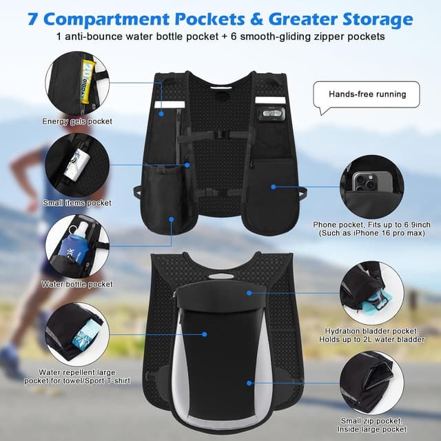 Thumbnail 3 de Nextyu Laufweste mit 500 ml Trinkflasche für Laufen