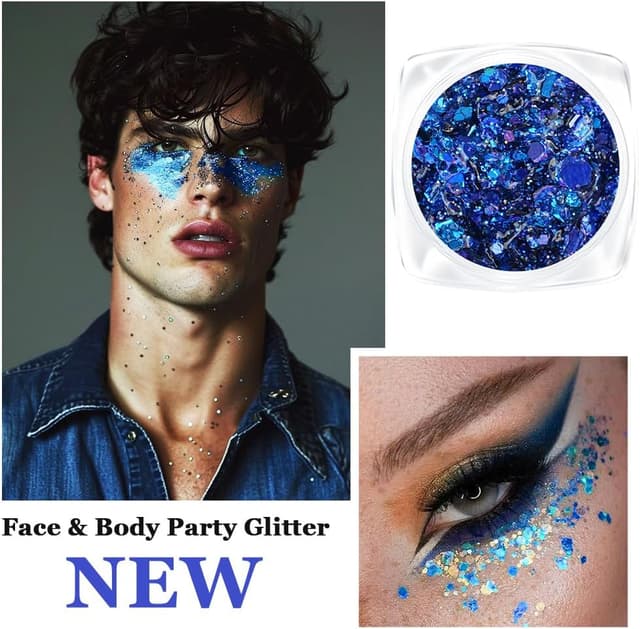 Detalle de AOOWU Festival gel glitterato per viso e corpo con 6 colori