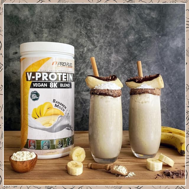 Thumbnail 2 de V-Protein 8K Blend Banane – Veganes Proteinpulver