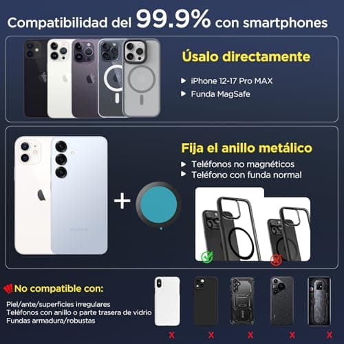 Thumbnail 2 de MSXTTLY Vmag-S1 supporto magnetico auto per iPhone e Android