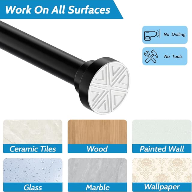 Thumbnail 1 de Barre de rideau extensible 85-265 cm Ί32mm đ