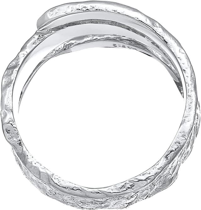 Detalle 2 de Kuzzoi Herrenring 12 mm im strukturierten Used-Design aus 925 Sterling Silber (Ringgröße 60–66)