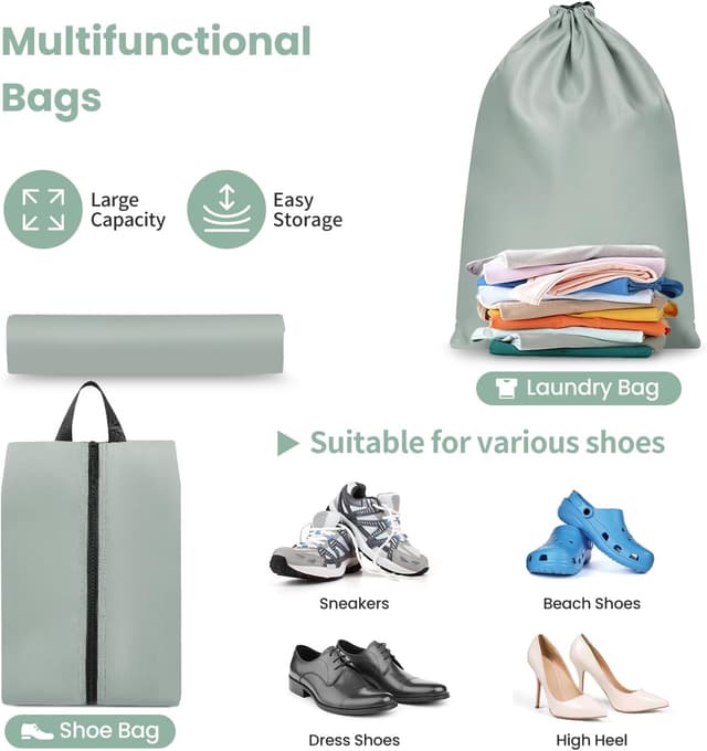 Thumbnail 5 de Prezon Cubes de rangement valise, lot de 8,