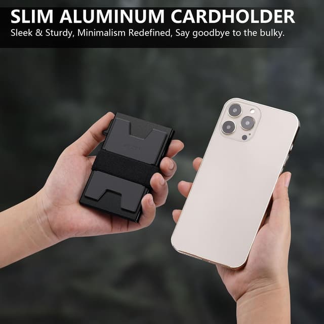 Detalle 2 de SEMORID Slim Aluminum Card Holder Wallet 3.9x2.5📇