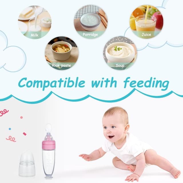 Thumbnail 4 de Aolso Silikon-Babynahrungs-Spenderlöffel 2er-Set