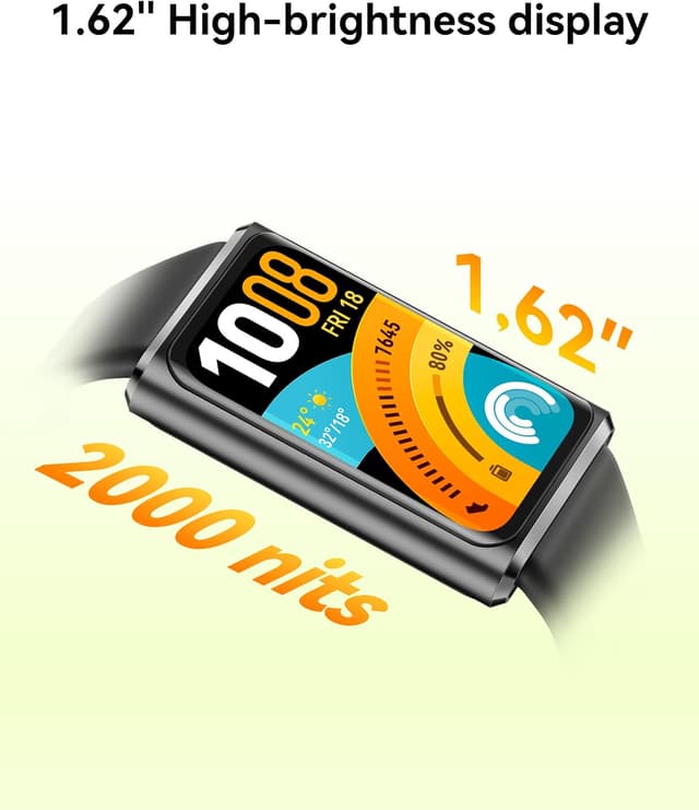 Detalle de HUAWEI Band 11 Pro fitness tracker with built-in GPS, 1.62" AMOLED and 14-day battery (Black)