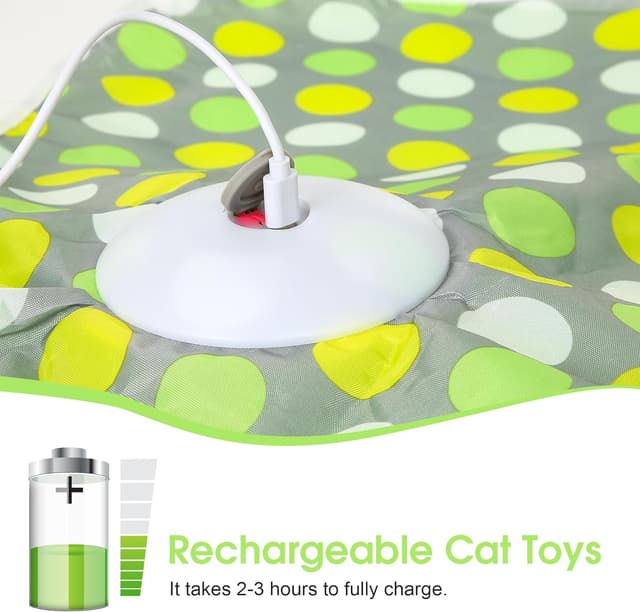 Thumbnail 3 de Interactive Cat Toy Automatic Rotating Feathers