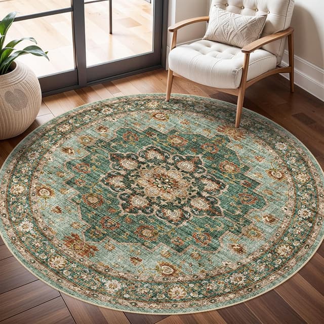 Imagen de TOPRUUG Washable Oriental Rug 6ft 🏠 en OfertitasTOP