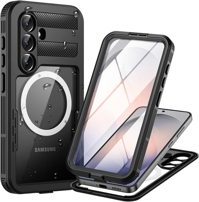 Detalle de Focusor Cover impermeabile IP68 per Samsung Galaxy S26 Plus, custodia subacquea antiurto con protezione schermo Full Body nero