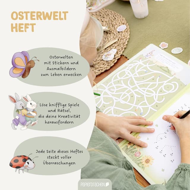 Thumbnail 3 de Papierdrachen Mein kreatives Osterhasenwelt Stickerheft