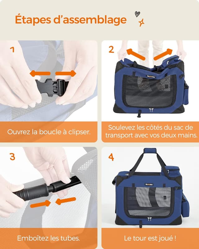 Thumbnail 6 de Feandrea Sac Transport Chat Chien Taille S 50 x 35 x 35 cm