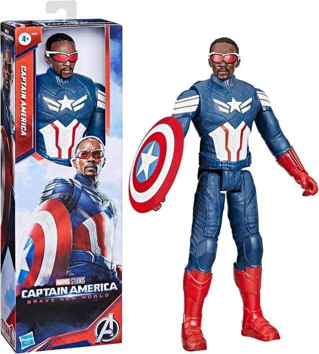 Detalle 1 de Captain America Action-Figur (Titan Hero Serie) „Brave New World“ – inkl. Schild im Großformat