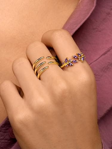 Thumbnail 4 de SINGULARU Anillo Buganvilla, plata 925 bañada 18 Kt 💍