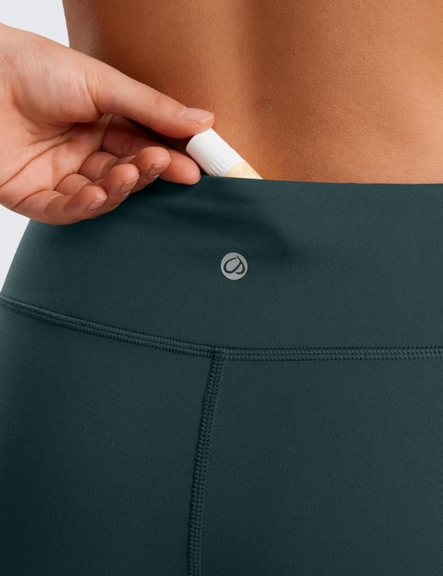 Detalle de Leggings CRZ YOGA Ragazze Butterluxe a vita alta, lunghezza intera, tasca nascosta per danza, yoga e sport