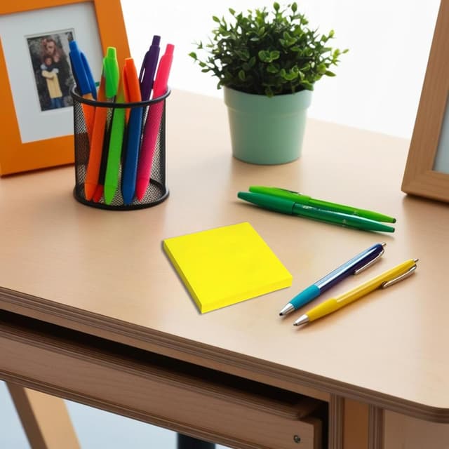 Detalle 2 de EVG 9600 Bright Sticky Notes 76x76mm (3"x3") – 96 Pads for reminders, notes and checklists