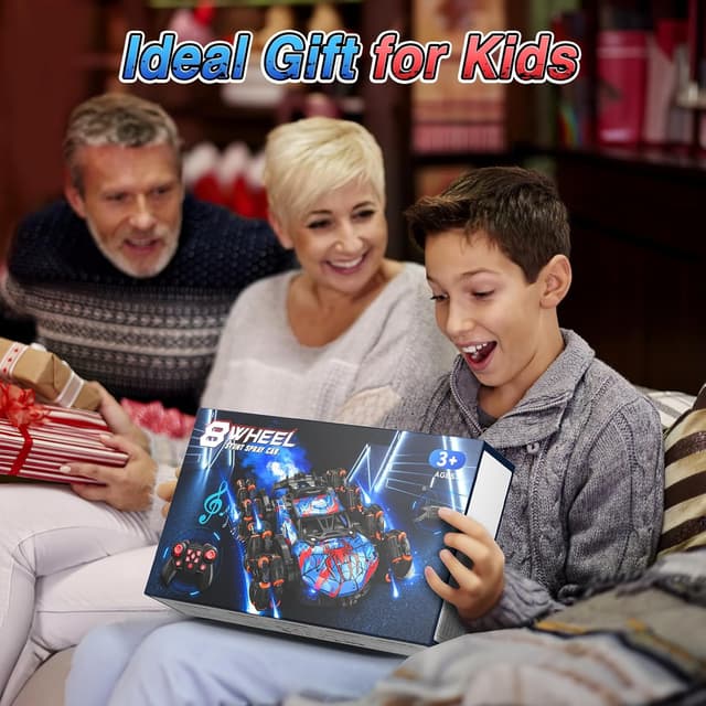 Thumbnail 6 de Sunrad 8WD Gesture Sensing RC Stunt Car (2.4GHz) with LED Lights, Music & Spray