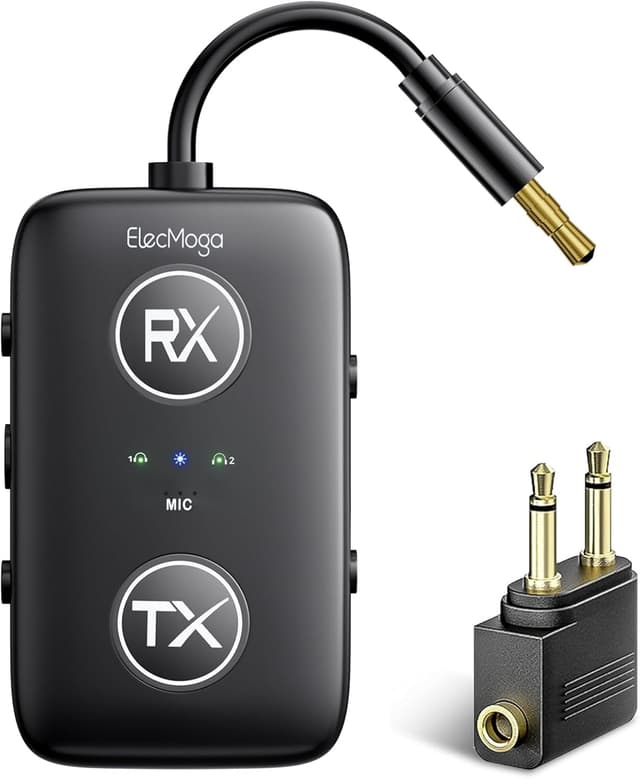 Detalle de ElecMoga aptX Adaptive Bluetooth 5.4 transmitter for TV
