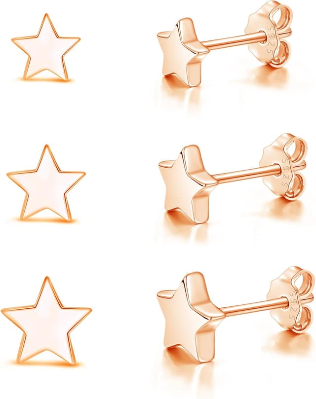 Imagen de Cangall Silver Stud Earrings Set en OfertitasTOP