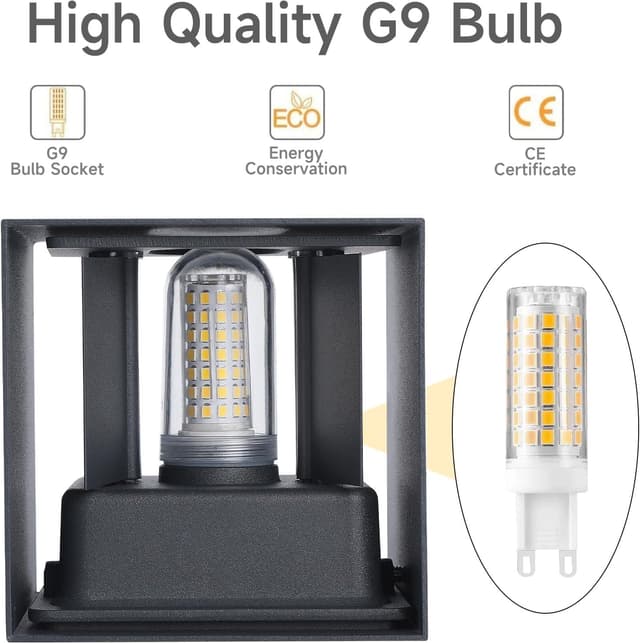 Thumbnail 6 de Wisdom Line kit 4 applique LED da esterno/interno 9W 4000K G9 antracite IP65