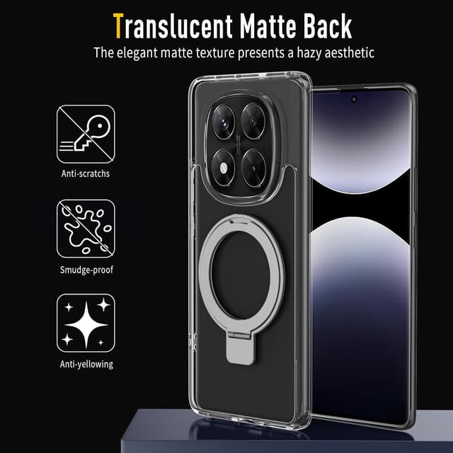 Detalle 2 de XTCASE Coque magnétique pour Xiaomi Redmi Note 14 Pro+ / Pro+ Plus 5G avec support intégré MagSafe compatible